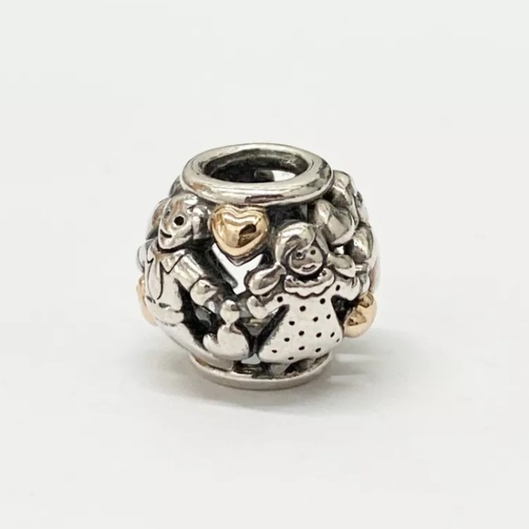 Auth. Retired Pandora Two Tone Family Forever Charm - Picture 6 of 9